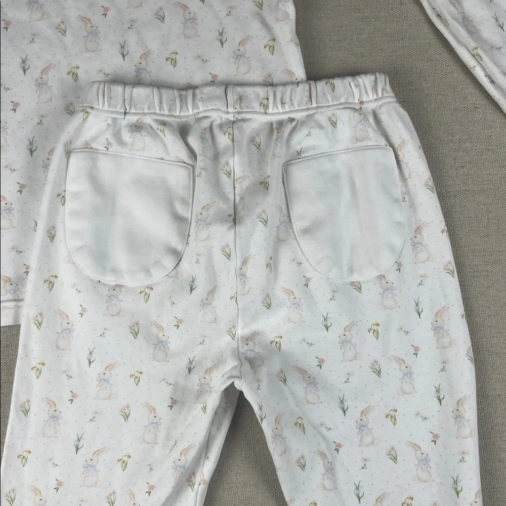 Smockingbird Pima Cotton Rabbit Henley Pajama set Size: 10